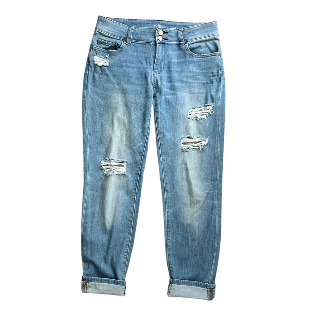 Soho Curvy Boyfriend Jeans - Light Blue Wash